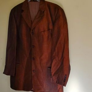Copper bronze linen sheen Hugo boss jacket suit blazer